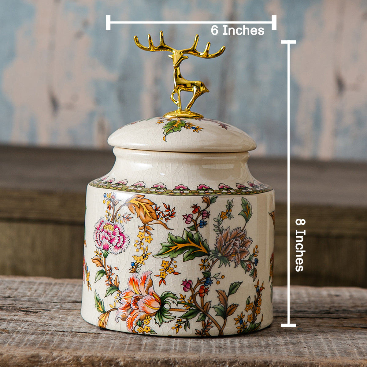 Emerald Elegance Decorative Ceramic Vase - Medium