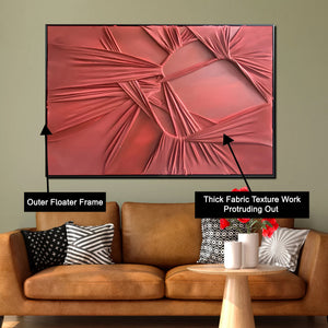 The Unseen Symphony Modern Wall Art - RED  ( 32 x 47 Inches )