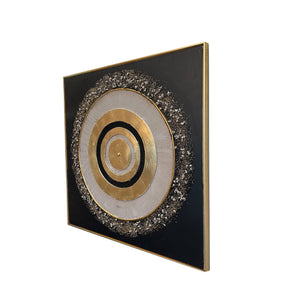 Golden Echoes Modern Wall Art (40 x 40 Inches)