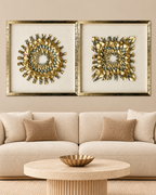 Infinite Motion & Celestial Prism Shadow Box Wall Decoration Piece - Set of 2
