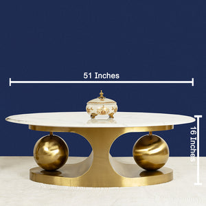 Amara Gold Base Round Accent Table (Big) (STAINLESS STEEL)