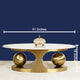 Amara Gold Base Round Accent Table (Big) (STAINLESS STEEL)
