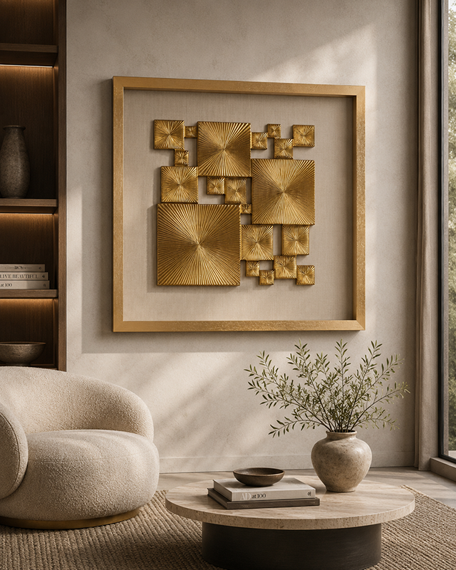 Luxe Geometry Decorative Shadow Box for Wall Decoration
