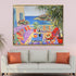 Coastal Lounge Vista 100% Hand Painted Wall Painting & Wall Decor Item (With outer Floater Frame) (27.5x40 Inches)