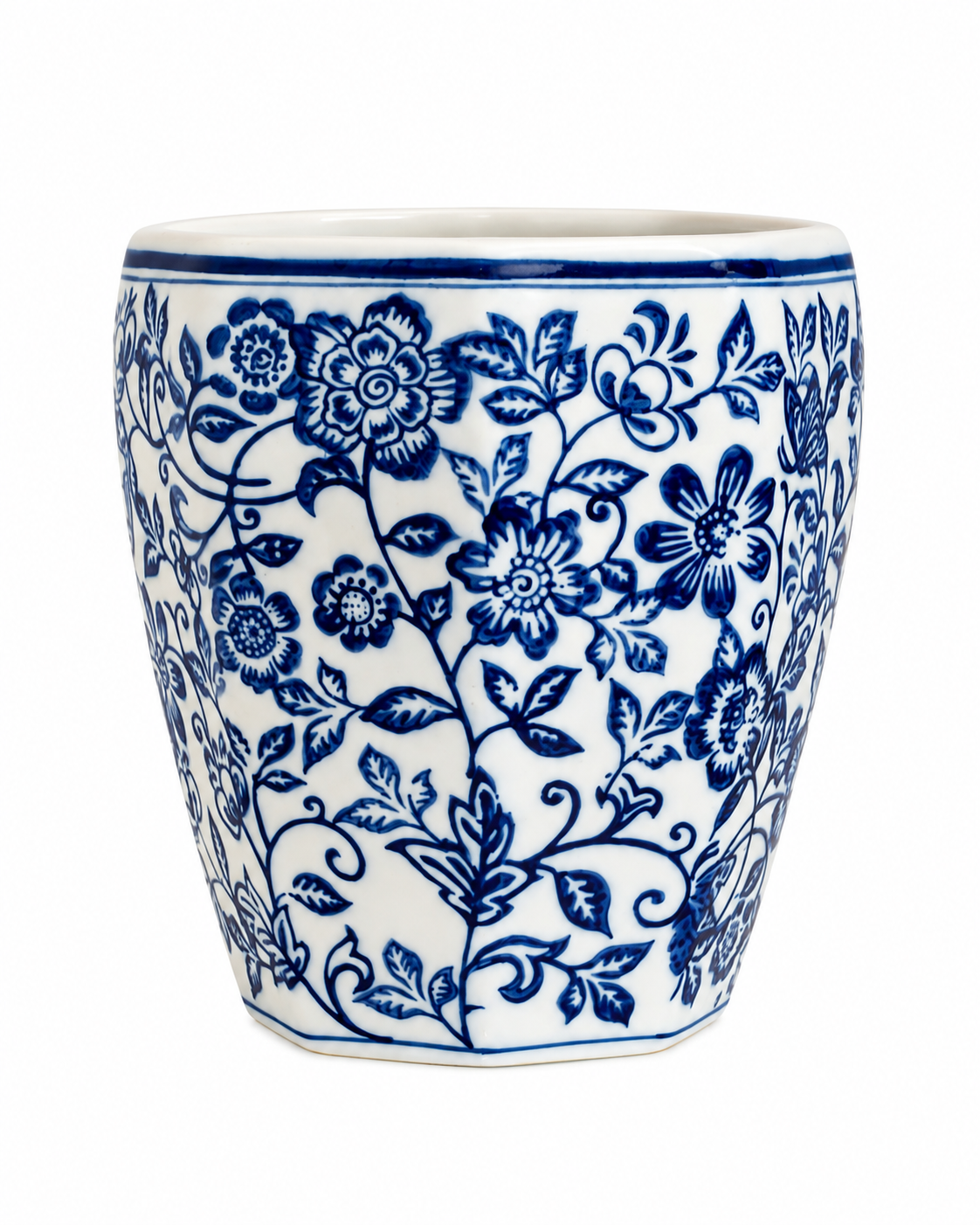 Fleur Elegance Decorative Wall Vase For Home & Item for Home Decoration (Blue Pottery