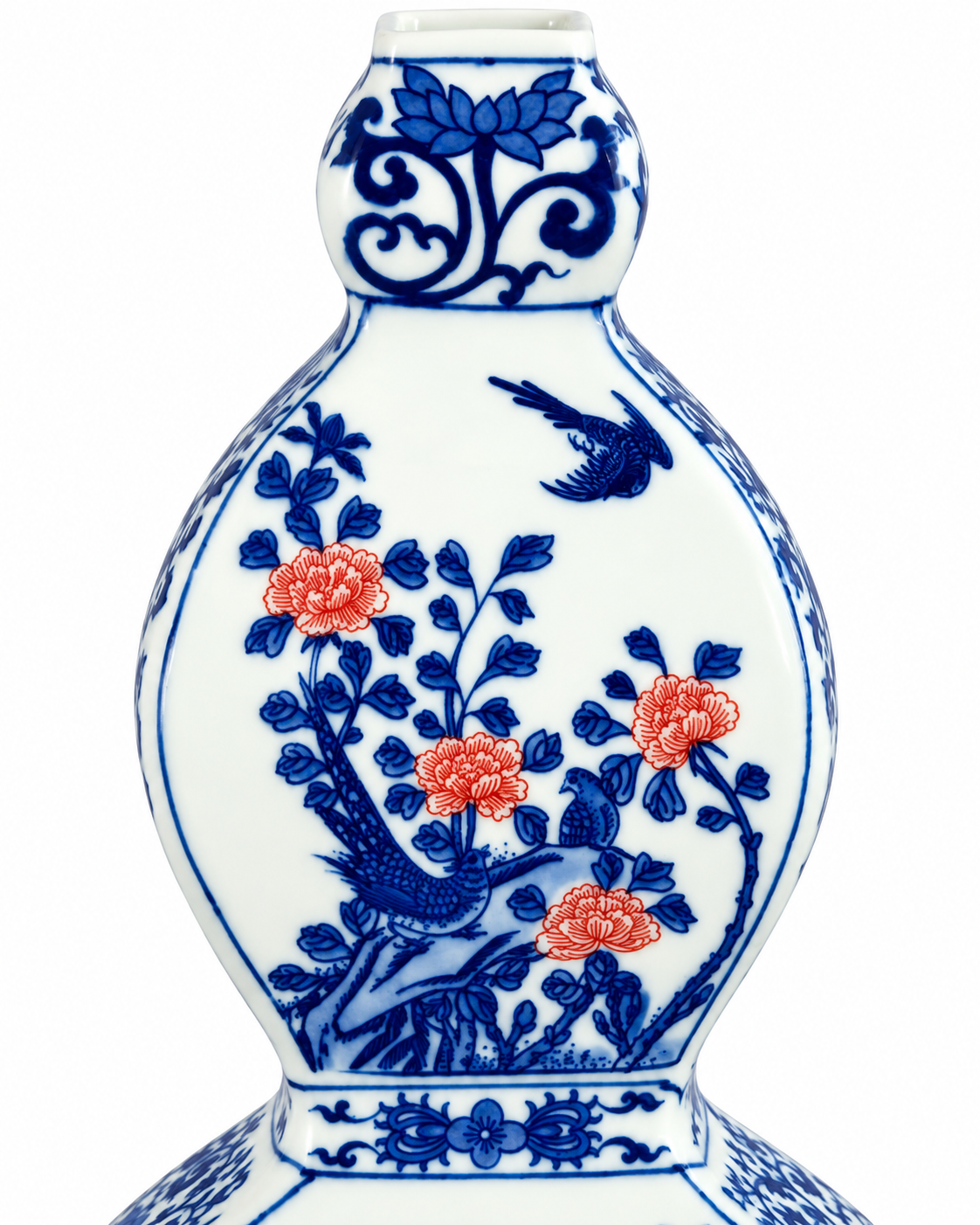 Garden Melody Decorative Vase & Showpiece for Home & Item for Home Decoration (Blue Pottery)