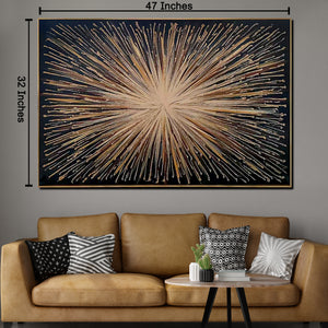 Aurora Flare 100% Hand Wall Painting For Home ( 32 x 47 Inches )