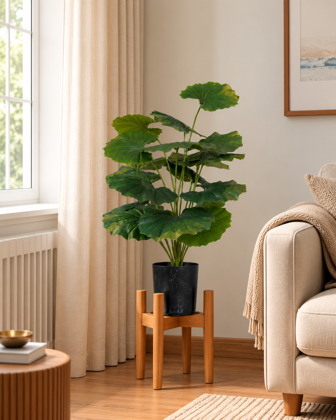 Begonia Haven Artificial Indoor Plant For Home ( 2.1 Feet ) (Natural Feel)