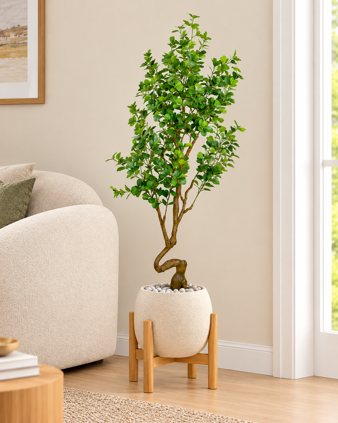 Heartleaf Ficus Artificial Indoor Plant For Home ( 5.6 Feet ) (Natural Feel)