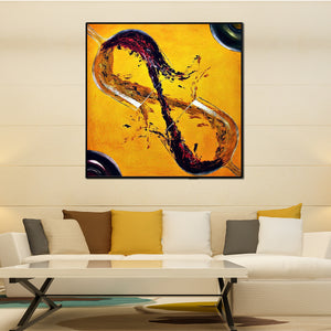 Infinity Wine Glass Framed Canvas Wall Art