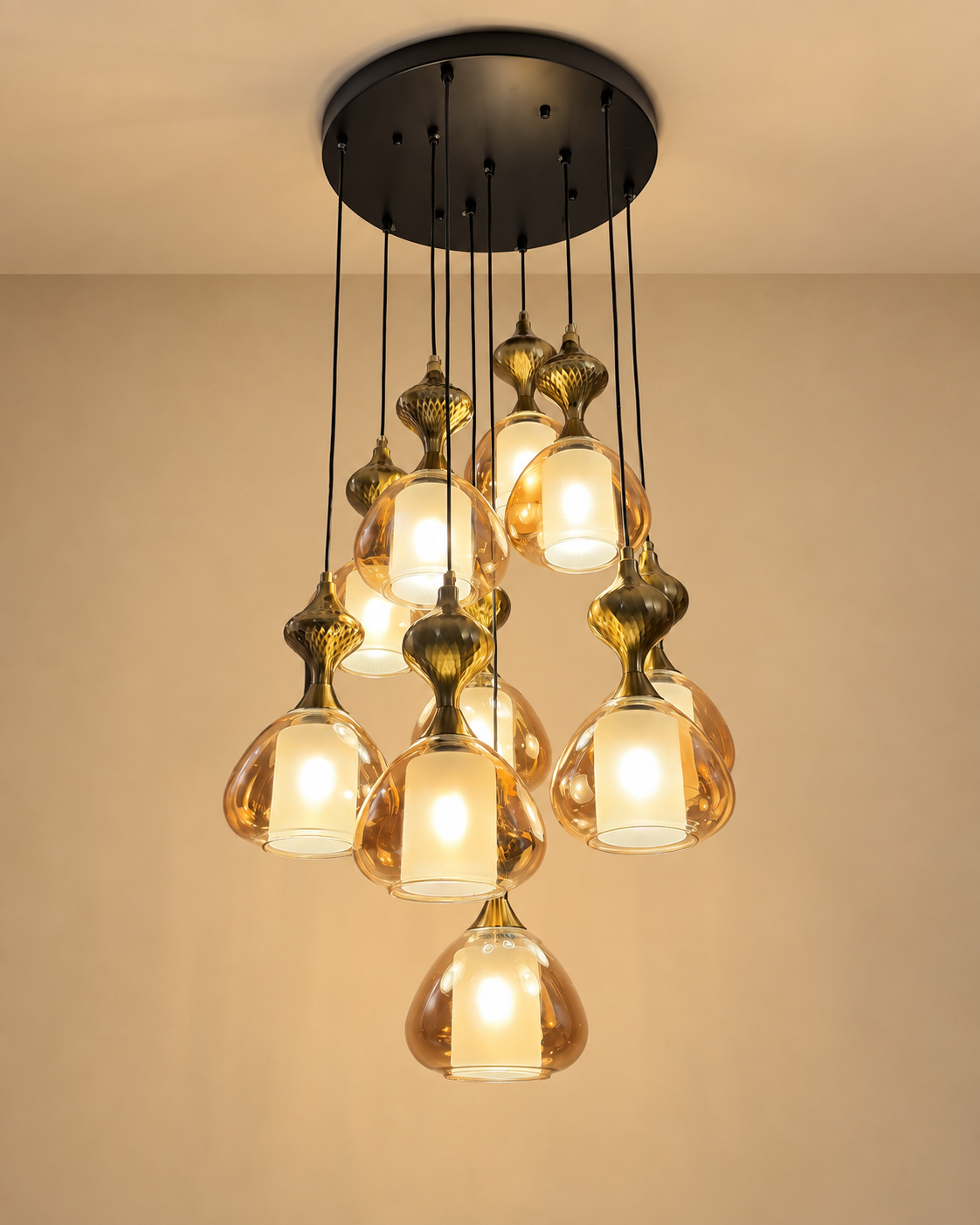 The Seranova Pendent light for Home & Item for Home Decoration ( Amber )