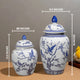 The Casablanca Chevron Decorative Ceramic Vase And Showpiece (white) -Set of 2