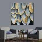 The Circle of Life 100% Hand Painted Wall Decor Paintings for Home (40 x 40 Inches)