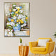 Blossoming Joy Wall Art Hand Wall Decor Paintings for Home (With outer Floater Frame) (34x45.5 Inches)