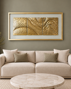 Golden Streamline Art Wall Decor Shadow Box & Item for Home Decoration