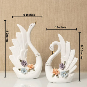 Romantic Swan Whisper Showpiece for Home and Item for Table Decoration