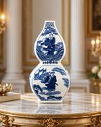Timeless Tales Decorative Vase & Showpiece for Home & Item for Home Decoration (Blue Pottery)