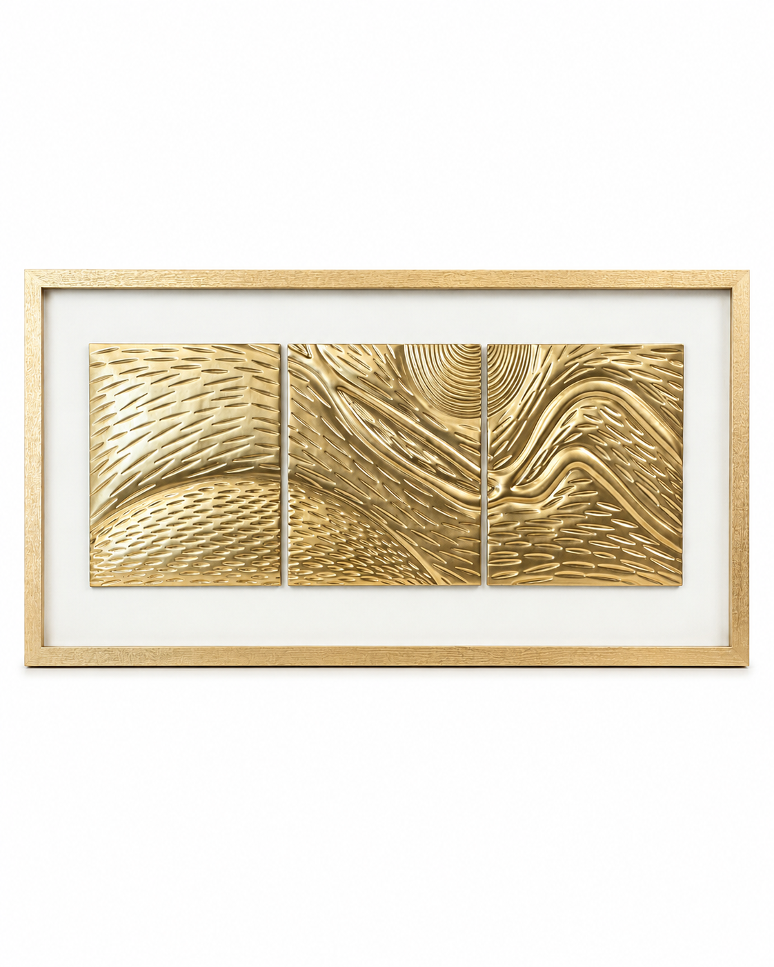 Golden Streamline Art Wall Decor Shadow Box & Item for Home Decoration