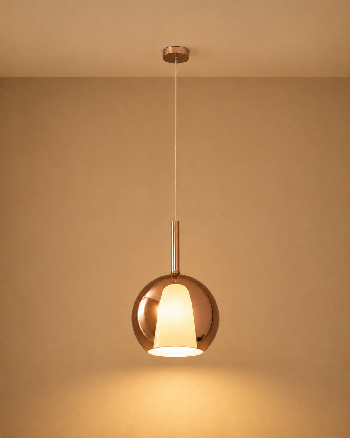 Rose Gold Orb Ceiling Light For Living Room & Home Decoration item