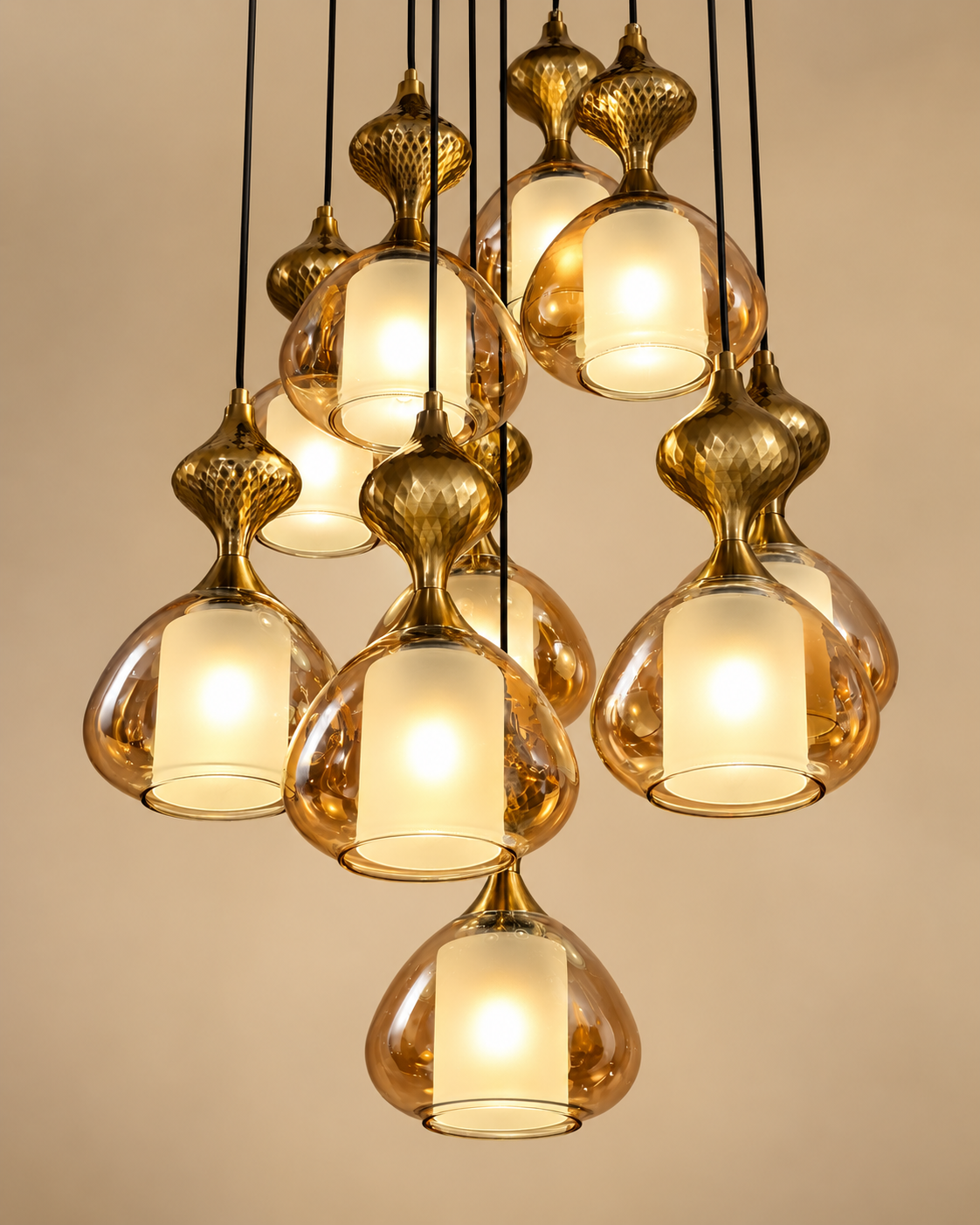 The Seranova Pendent light for Home & Item for Home Decoration ( Amber )