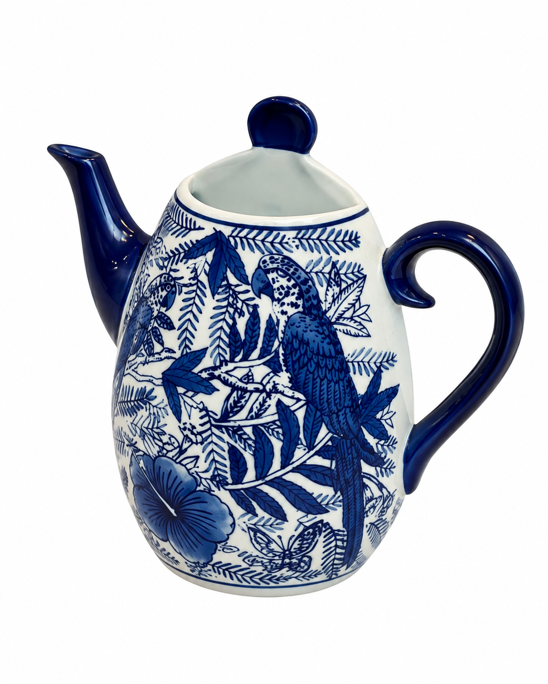 Floral Legacy Decorative Wall Vase For Home & Item for Home Decoration (Blue Pottery )
