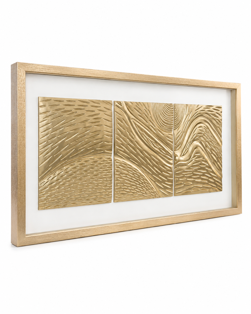Golden Streamline Art Wall Decor Shadow Box & Item for Home Decoration