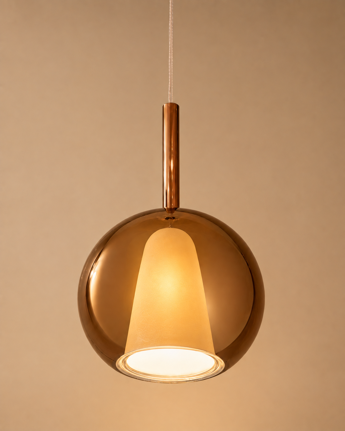 Rose Gold Orb Ceiling Light For Living Room & Home Decoration item
