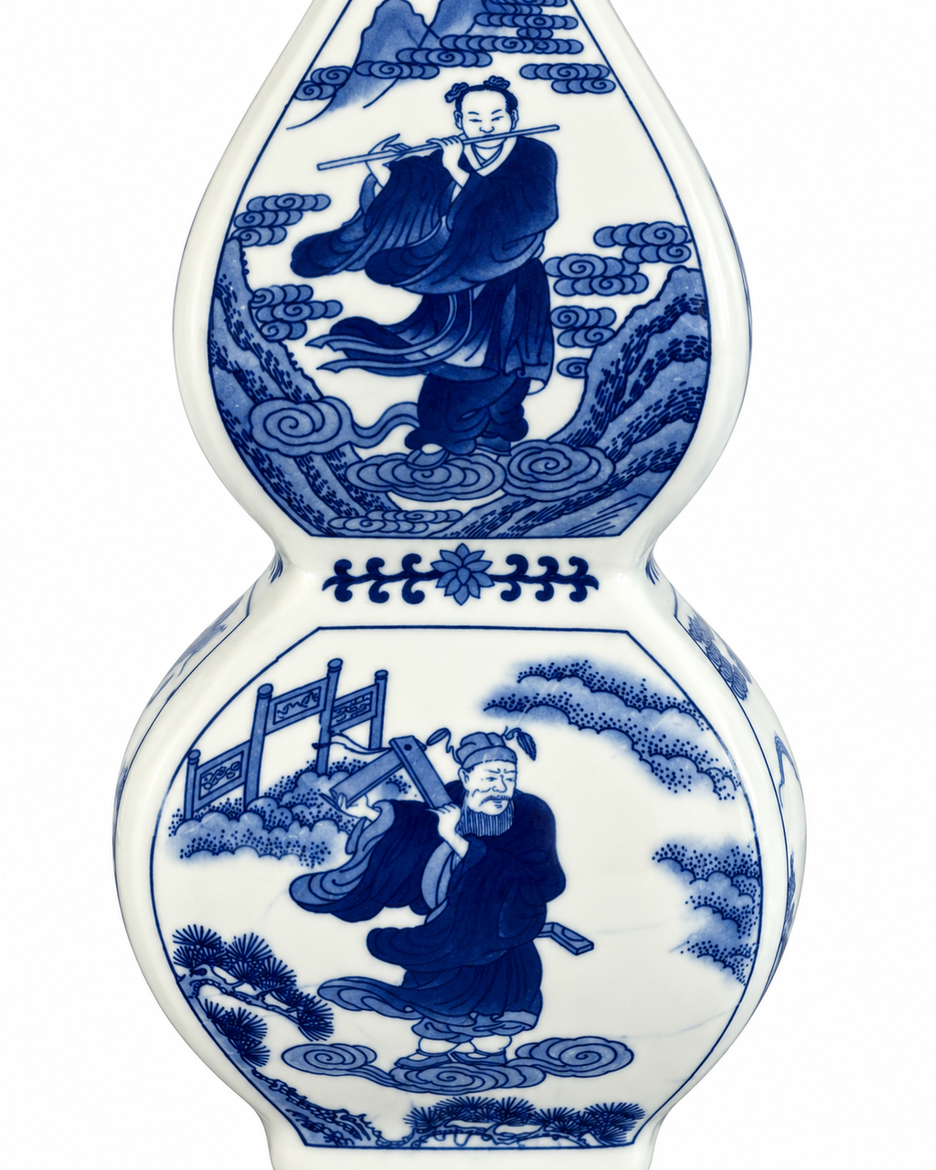 Timeless Tales Decorative Vase & Showpiece for Home & Item for Home Decoration (Blue Pottery)