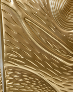 Golden Streamline Art Wall Decor Shadow Box & Item for Home Decoration
