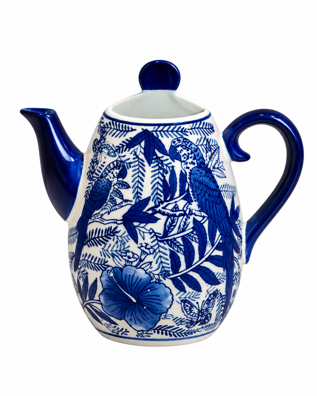Floral Legacy Decorative Wall Vase For Home & Item for Home Decoration (Blue Pottery )