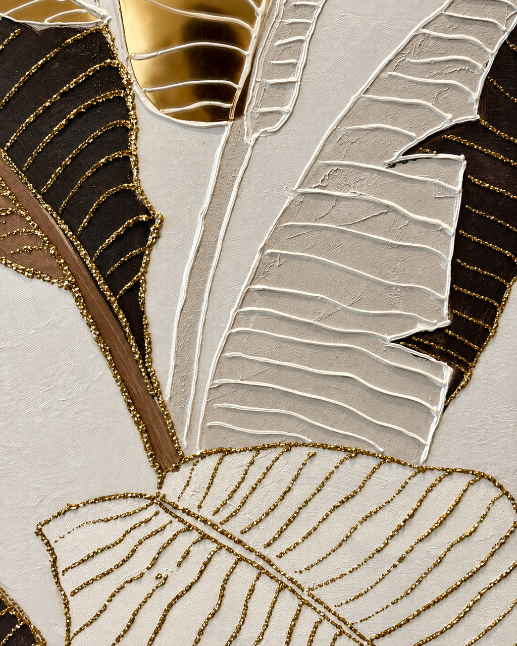 Tropical Rhythm Hand painting for Home & Wall Decoration Item (With Outer Floater Frame) (39.5 x 63 Inches)