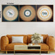 Wild Kingdom Crystal Glass Paintings - Set of 3
