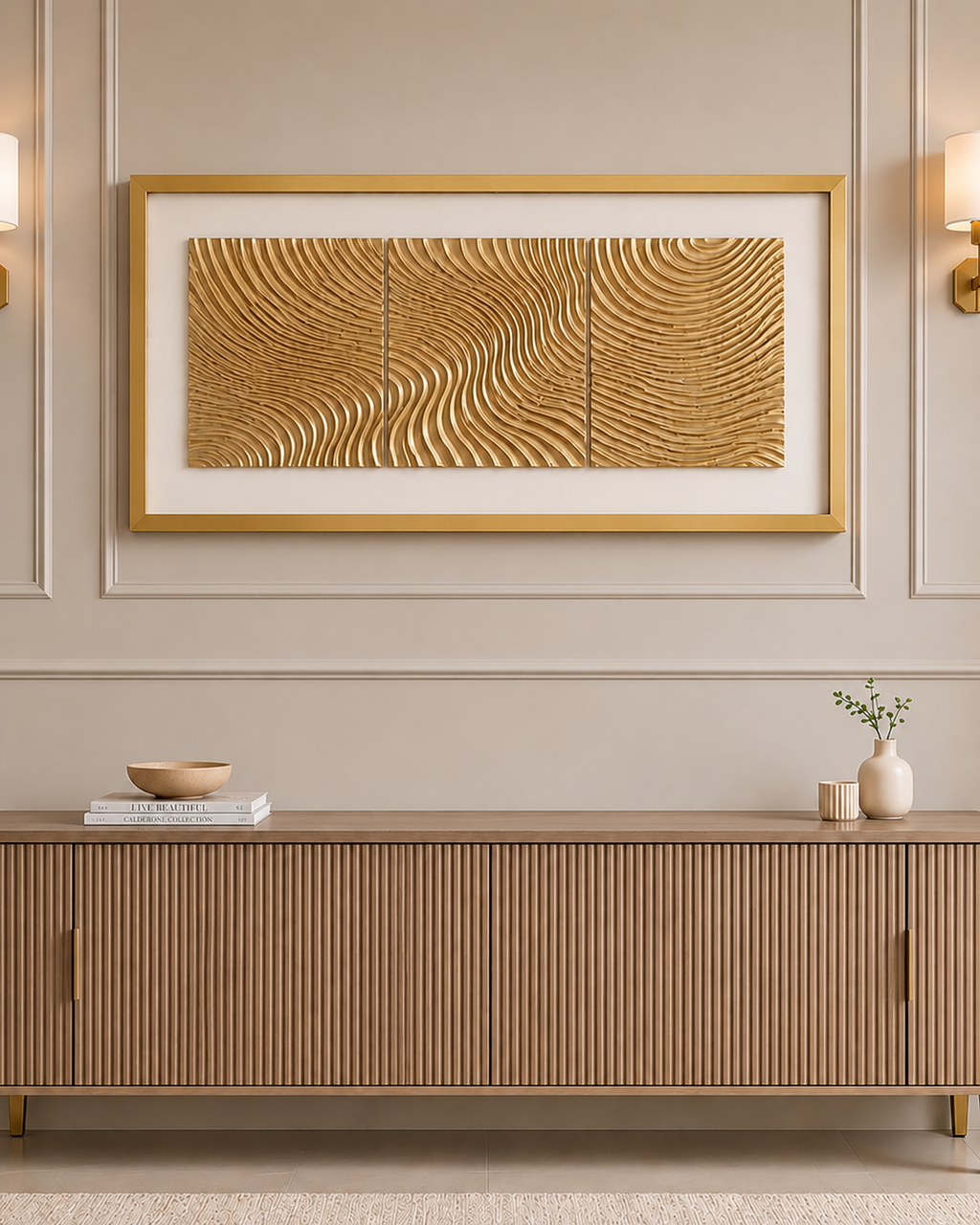 Flowing Dunes Shadow Box Wall Decoration Piece