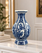 Porcelain Paradise Decorative Vase & Showpiece for Home & Item for Home Decoration (Blue Pottery)