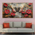 Red Bloom Butterfly Crystal Glass Framed Wall Paintings For Home & Wall Decoration items