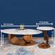 Amara Rose Gold Base Round Accent Table - Set of 2 (Stainless Steel)