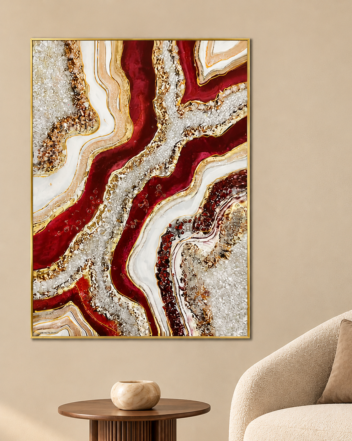 Ethereal Chromatica Resin Art Wall Painting