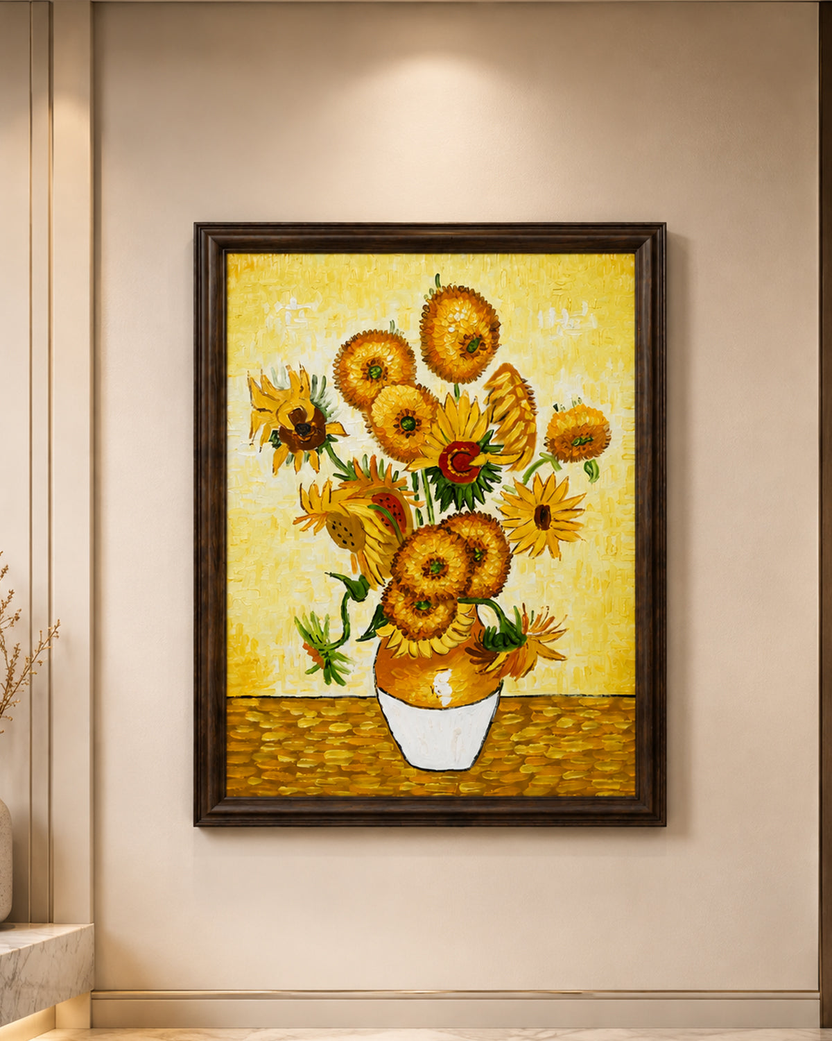 Sunflower Harmon 100% Hand Painted Wall Art Paintings for Home & Item for Wall Decoration ( 35.5 x 23.5 Inches )