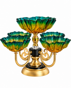 Sapphire Blossom Snacks Bowl Set & Serveware - Blue