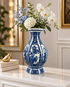 Porcelain Paradise Decorative Vase & Showpiece for Home & Item for Home Decoration (Blue Pottery)