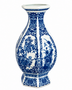 Porcelain Paradise Decorative Vase & Showpiece for Home & Item for Home Decoration (Blue Pottery)
