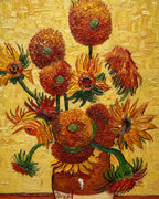 Sunflower Harmon 100% Hand Painted Wall Art Paintings for Home & Item for Wall Decoration ( 35.5 x 23.5 Inches )