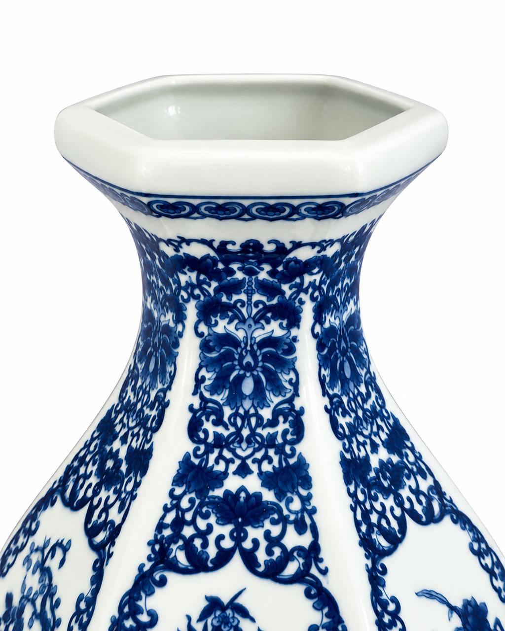 Porcelain Paradise Decorative Vase & Showpiece for Home & Item for Home Decoration (Blue Pottery)