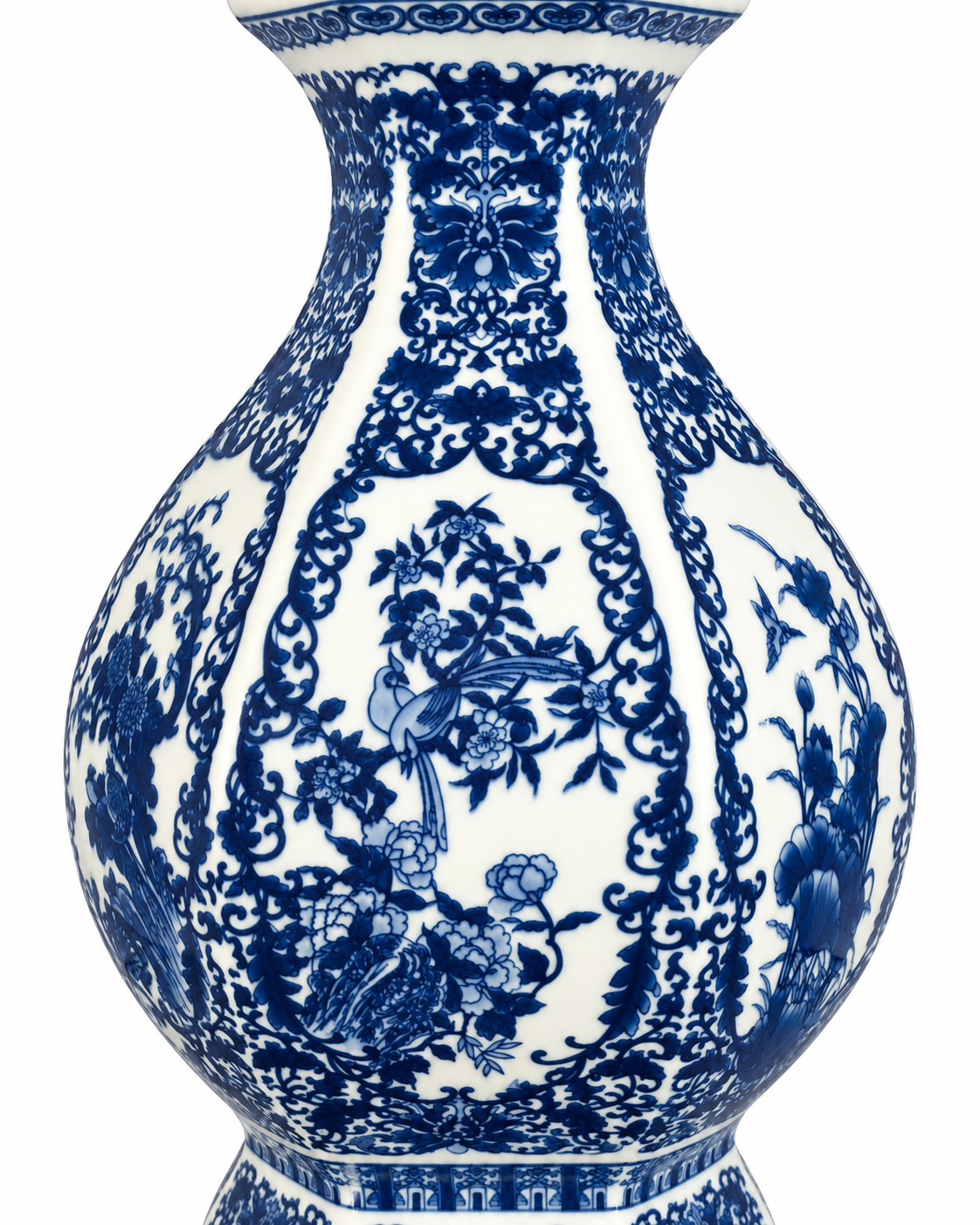 Porcelain Paradise Decorative Vase & Showpiece for Home & Item for Home Decoration (Blue Pottery)