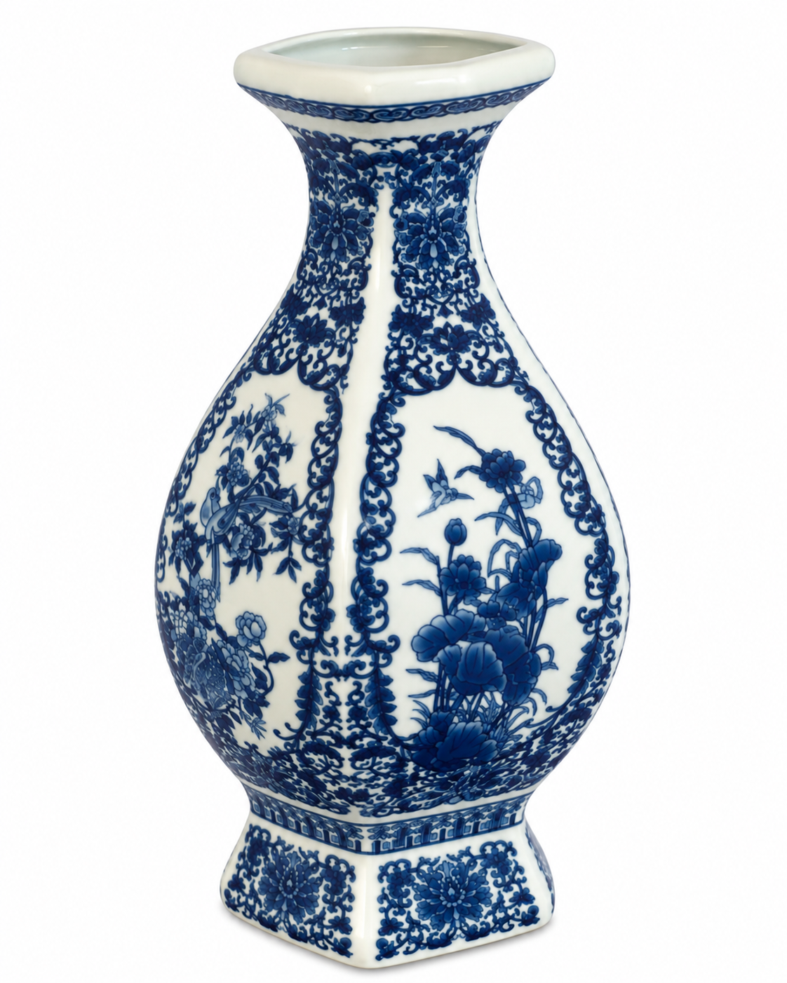 Porcelain Paradise Decorative Vase & Showpiece for Home & Item for Home Decoration (Blue Pottery)