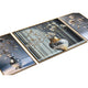 Opaline Bouquet Crystal Glass Wall Paintings For Home - Set of 3