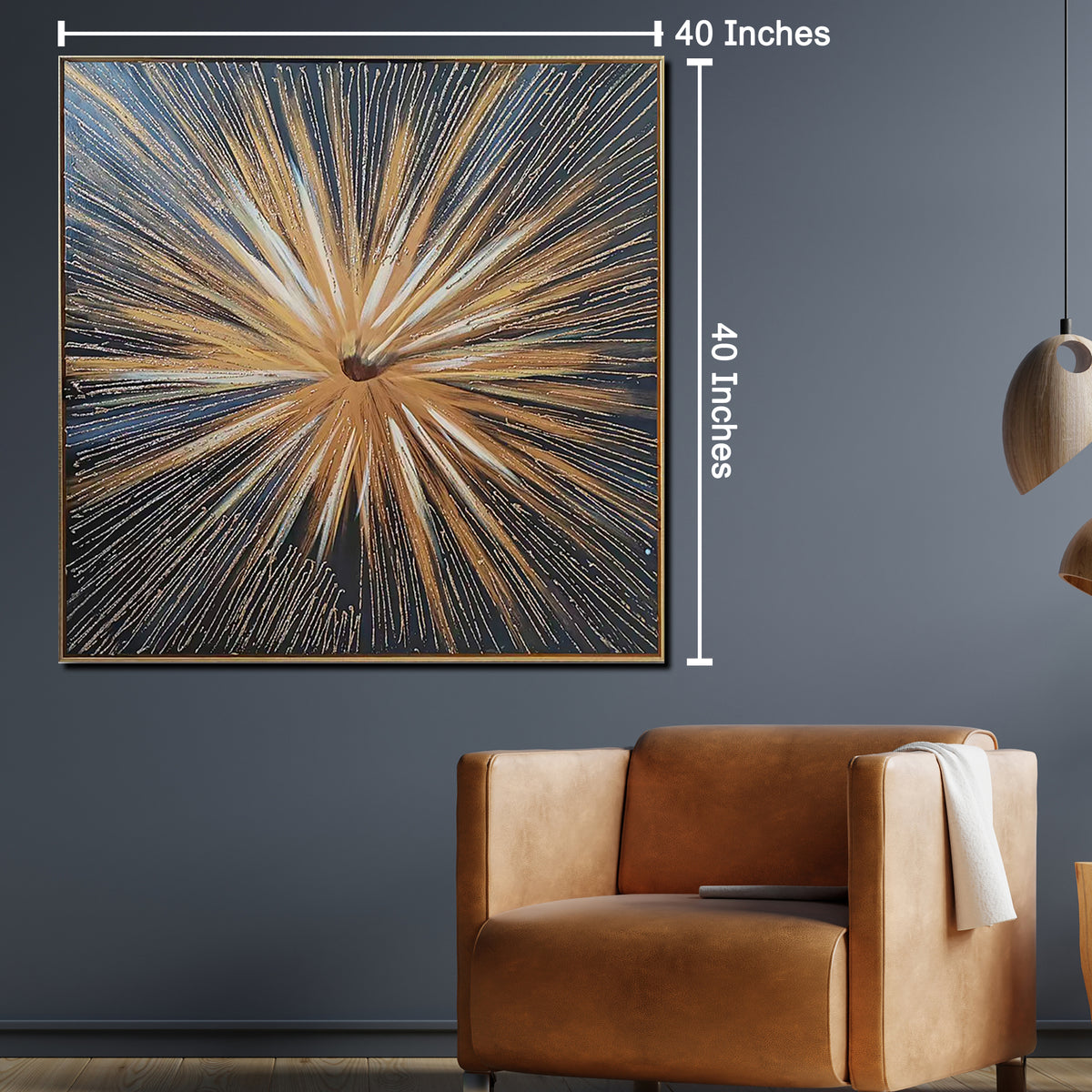 Energy Flux Creation Modern Wall Art (40 x 40 Inches)