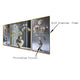 Opaline Bouquet Crystal Glass Wall Paintings For Home - Set of 3