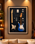 Guitar Anatomy Pop Art Shadow Box & Wall Decoration Item