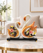 Floral Grace Home Decoration Showpiece - Brown